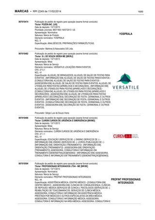 RPI - Marcas 2249 "Vervs Consultoria" 