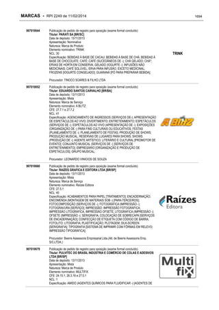 RPI - Marcas 2249 "Vervs Consultoria" 