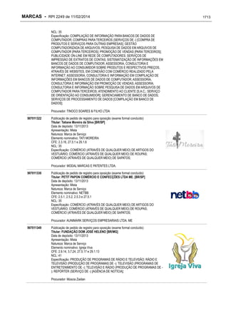 RPI - Marcas 2249 "Vervs Consultoria" 