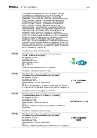 RPI - Marcas 2249 "Vervs Consultoria" 