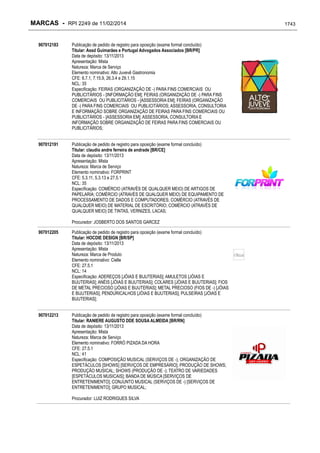 RPI - Marcas 2249 "Vervs Consultoria" 