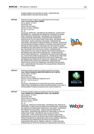 RPI - Marcas 2249 "Vervs Consultoria" 