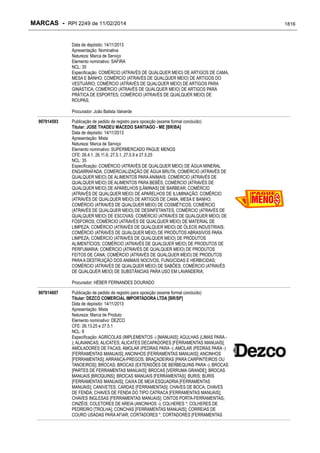 RPI - Marcas 2249 "Vervs Consultoria" 