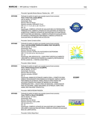 RPI - Marcas 2249 "Vervs Consultoria" 