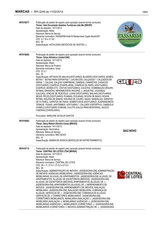 RPI - Marcas 2249 "Vervs Consultoria" 