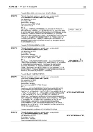 RPI - Marcas 2249 "Vervs Consultoria" 