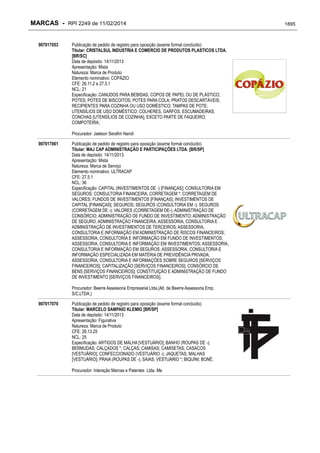 RPI - Marcas 2249 "Vervs Consultoria" 