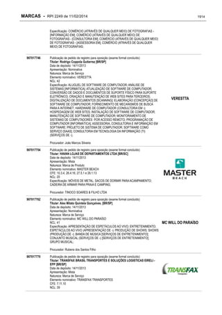 RPI - Marcas 2249 "Vervs Consultoria" 