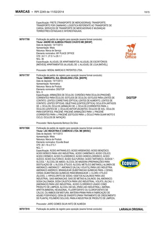 RPI - Marcas 2249 "Vervs Consultoria" 