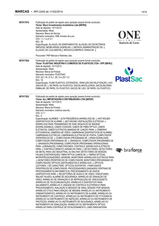 RPI - Marcas 2249 "Vervs Consultoria" 