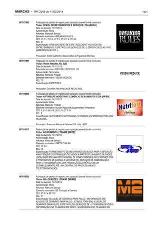 RPI - Marcas 2249 "Vervs Consultoria" 
