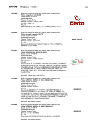 RPI - Marcas 2249 "Vervs Consultoria" 