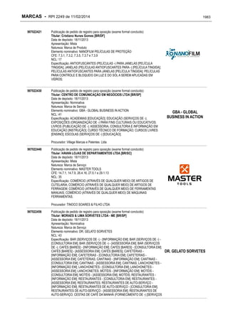 RPI - Marcas 2249 "Vervs Consultoria" 