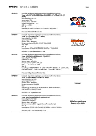 RPI - Marcas 2249 "Vervs Consultoria" 