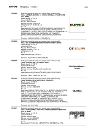 RPI - Marcas 2249 "Vervs Consultoria" 