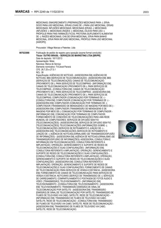 RPI - Marcas 2249 "Vervs Consultoria" 