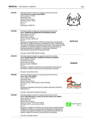 RPI - Marcas 2249 "Vervs Consultoria" 