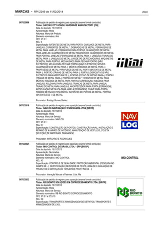 RPI - Marcas 2249 "Vervs Consultoria" 