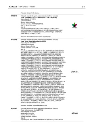 RPI - Marcas 2249 "Vervs Consultoria" 