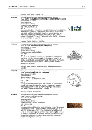RPI - Marcas 2249 "Vervs Consultoria" 
