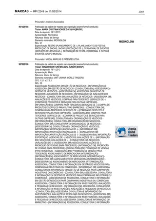 RPI - Marcas 2249 "Vervs Consultoria" 