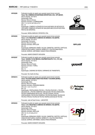 RPI - Marcas 2249 "Vervs Consultoria" 