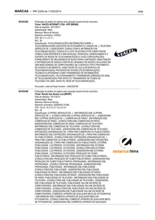 RPI - Marcas 2249 "Vervs Consultoria" 