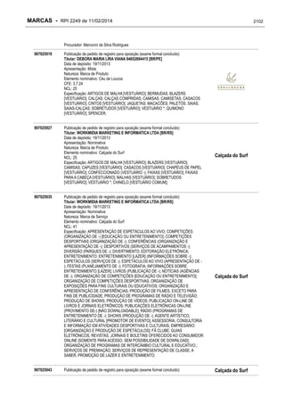 RPI - Marcas 2249 "Vervs Consultoria" 