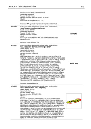 RPI - Marcas 2249 "Vervs Consultoria" 