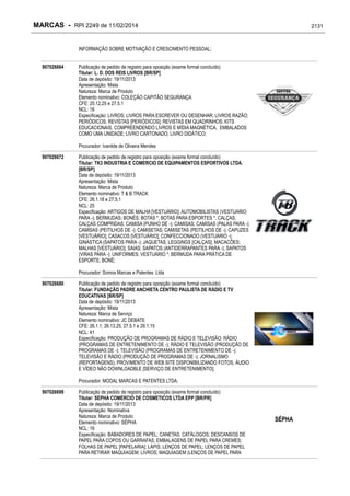 RPI - Marcas 2249 "Vervs Consultoria" 