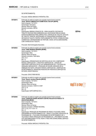 RPI - Marcas 2249 "Vervs Consultoria" 