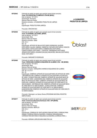 RPI - Marcas 2249 "Vervs Consultoria" 