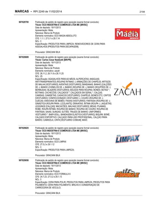 RPI - Marcas 2249 "Vervs Consultoria" 