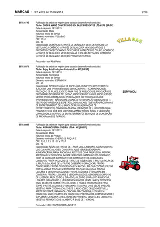 RPI - Marcas 2249 "Vervs Consultoria" 