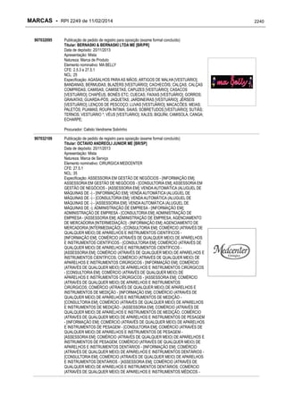 RPI - Marcas 2249 "Vervs Consultoria" 