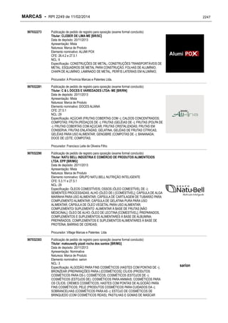 RPI - Marcas 2249 "Vervs Consultoria" 