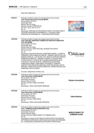 RPI - Marcas 2249 "Vervs Consultoria" 