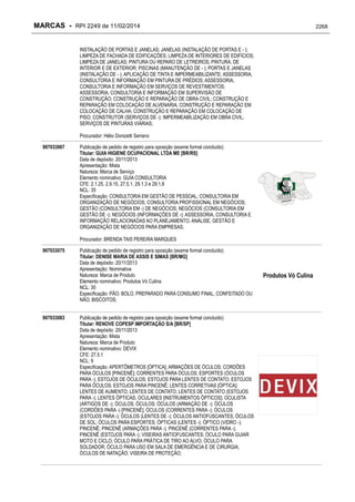 RPI - Marcas 2249 "Vervs Consultoria" 