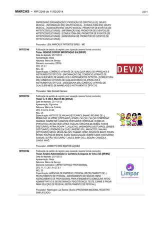 RPI - Marcas 2249 "Vervs Consultoria" 