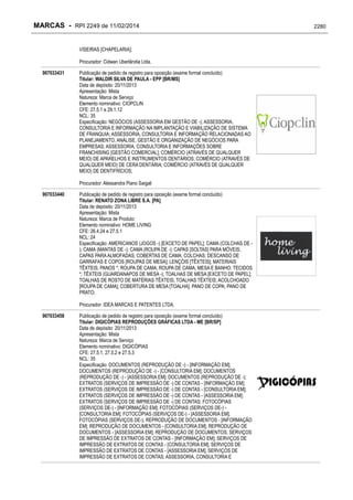 RPI - Marcas 2249 "Vervs Consultoria" 