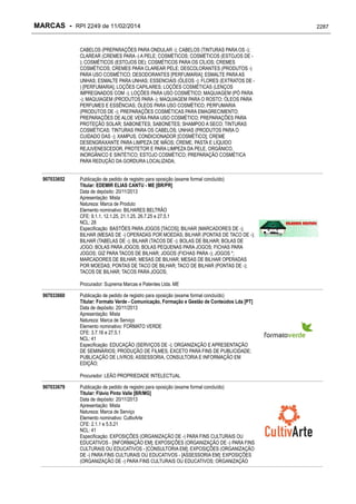 RPI - Marcas 2249 "Vervs Consultoria" 