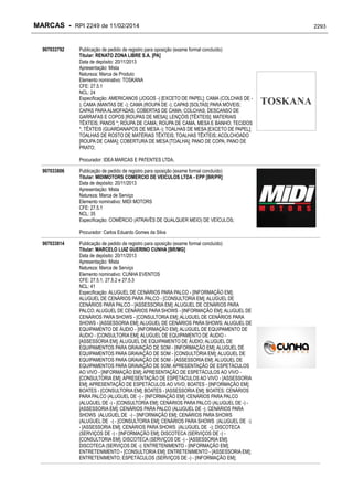 RPI - Marcas 2249 "Vervs Consultoria" 