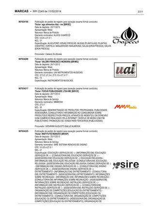 RPI - Marcas 2249 "Vervs Consultoria" 