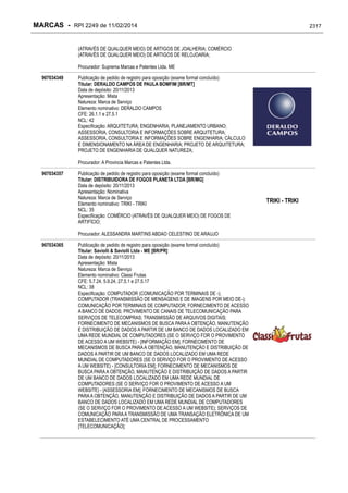 RPI - Marcas 2249 "Vervs Consultoria" 