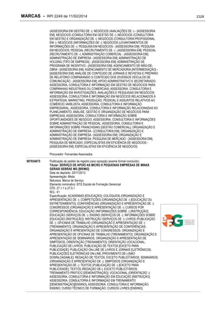 RPI - Marcas 2249 "Vervs Consultoria" 