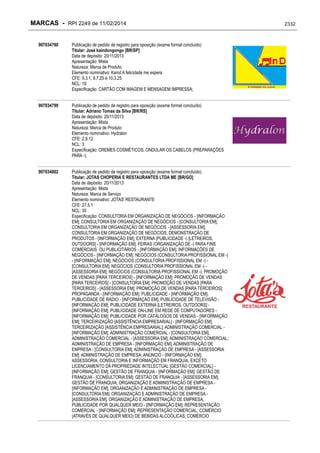 RPI - Marcas 2249 "Vervs Consultoria" 