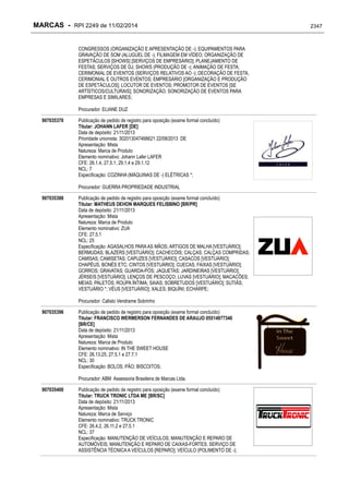 RPI - Marcas 2249 "Vervs Consultoria" 