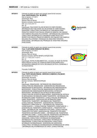 RPI - Marcas 2249 "Vervs Consultoria" 