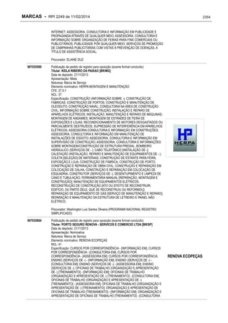 RPI - Marcas 2249 "Vervs Consultoria" 