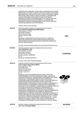 RPI - Marcas 2249 "Vervs Consultoria" 